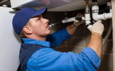 plumber making repair